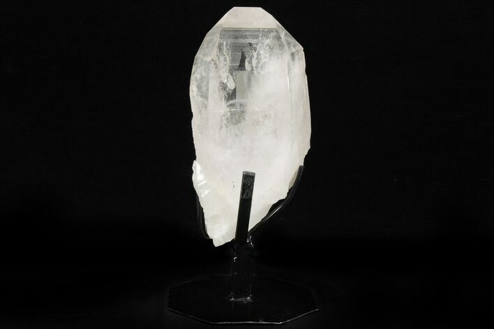 Glassy Quartz Crystal on Metal Stand - High Quality Display #206905